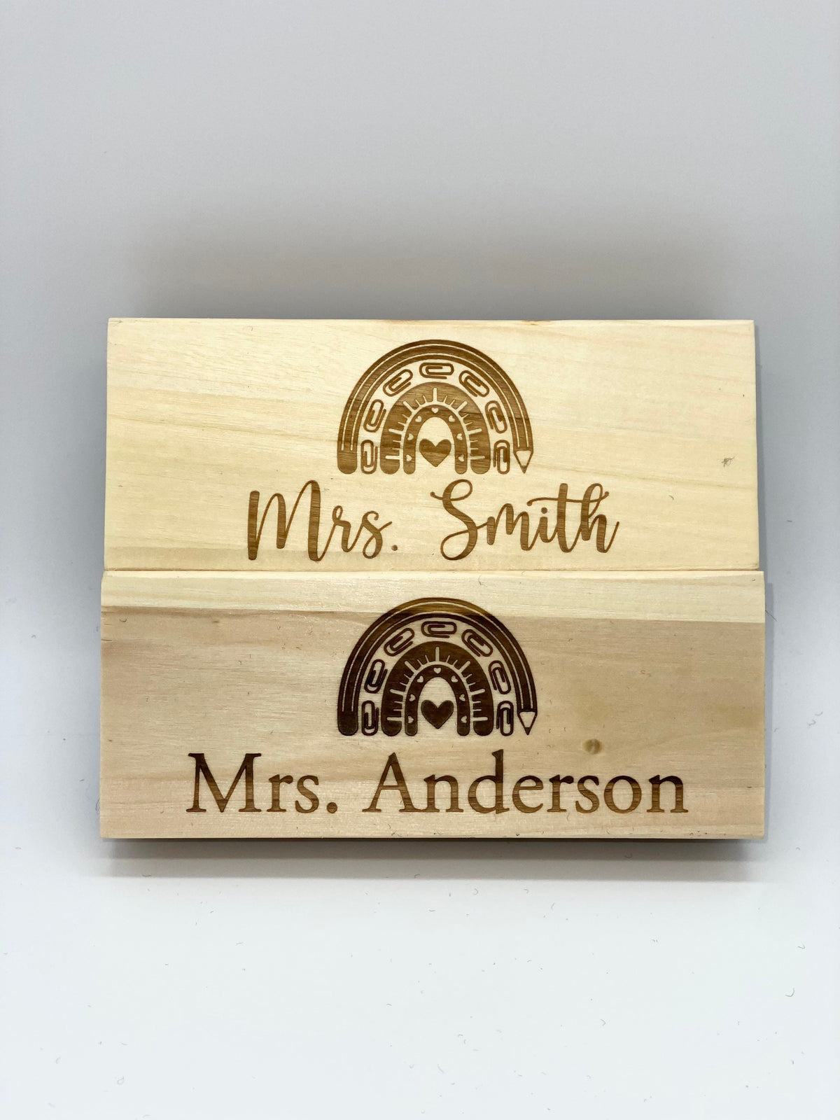 Teacher Eraser Gift Rainbow Design / Personalized Teacher Name Gift / Teacher Appreciation / End of Year Gift