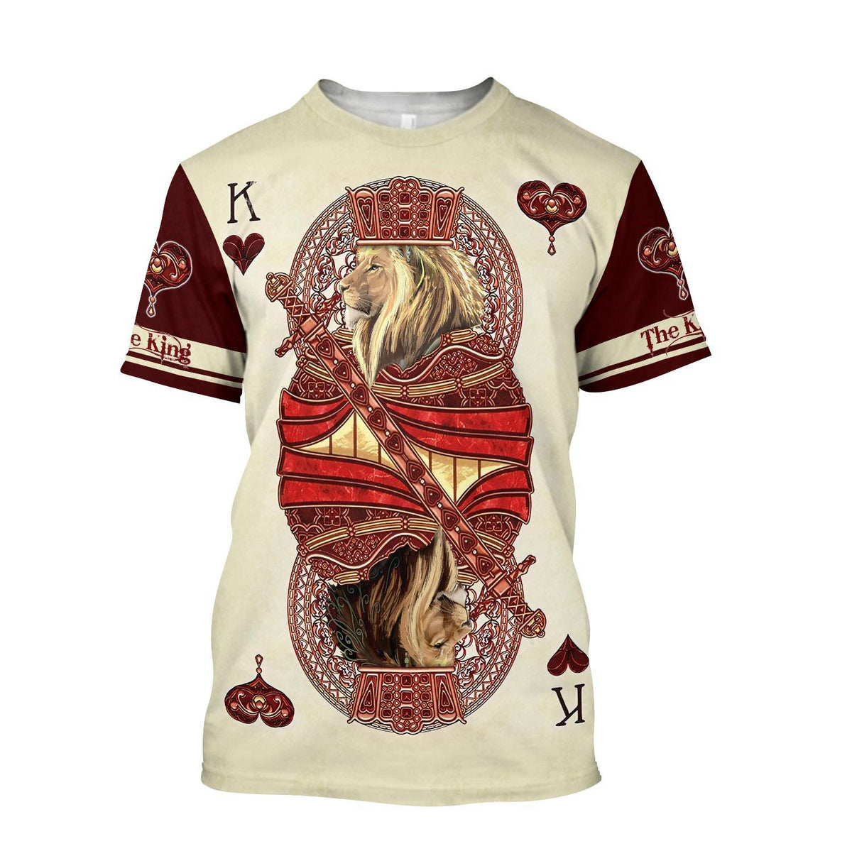 The King Club Lion Poker T-shirt 3D All Over Printed Unisex Shirts