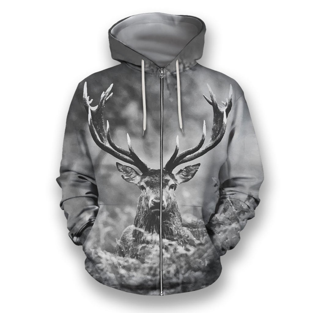 3D All Over Print Beautiful Deer-Apparel-NTT-Zipped Hoodie-S-Vibe Cosy™
