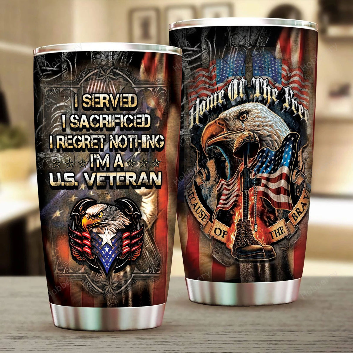 Customize Name United States Veteran Tumbler