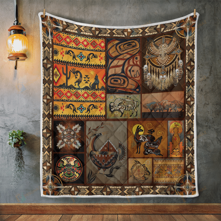 Native American 3D All Over Printed Quilt
