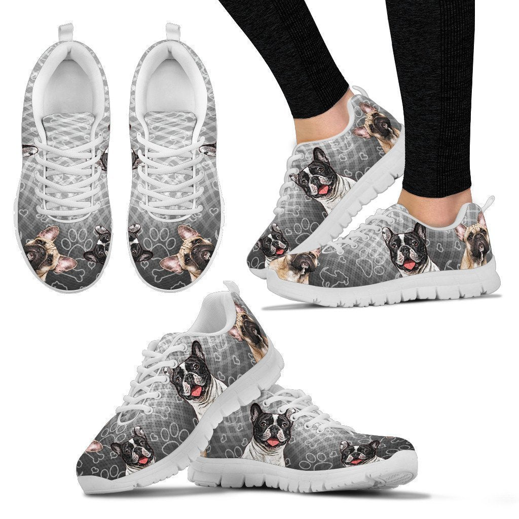 FRENCH BULLDOG Women's Sneakers-6teenth Worldโข-Women's Sneakers-US5 (EU35)-Vibe Cosyโข