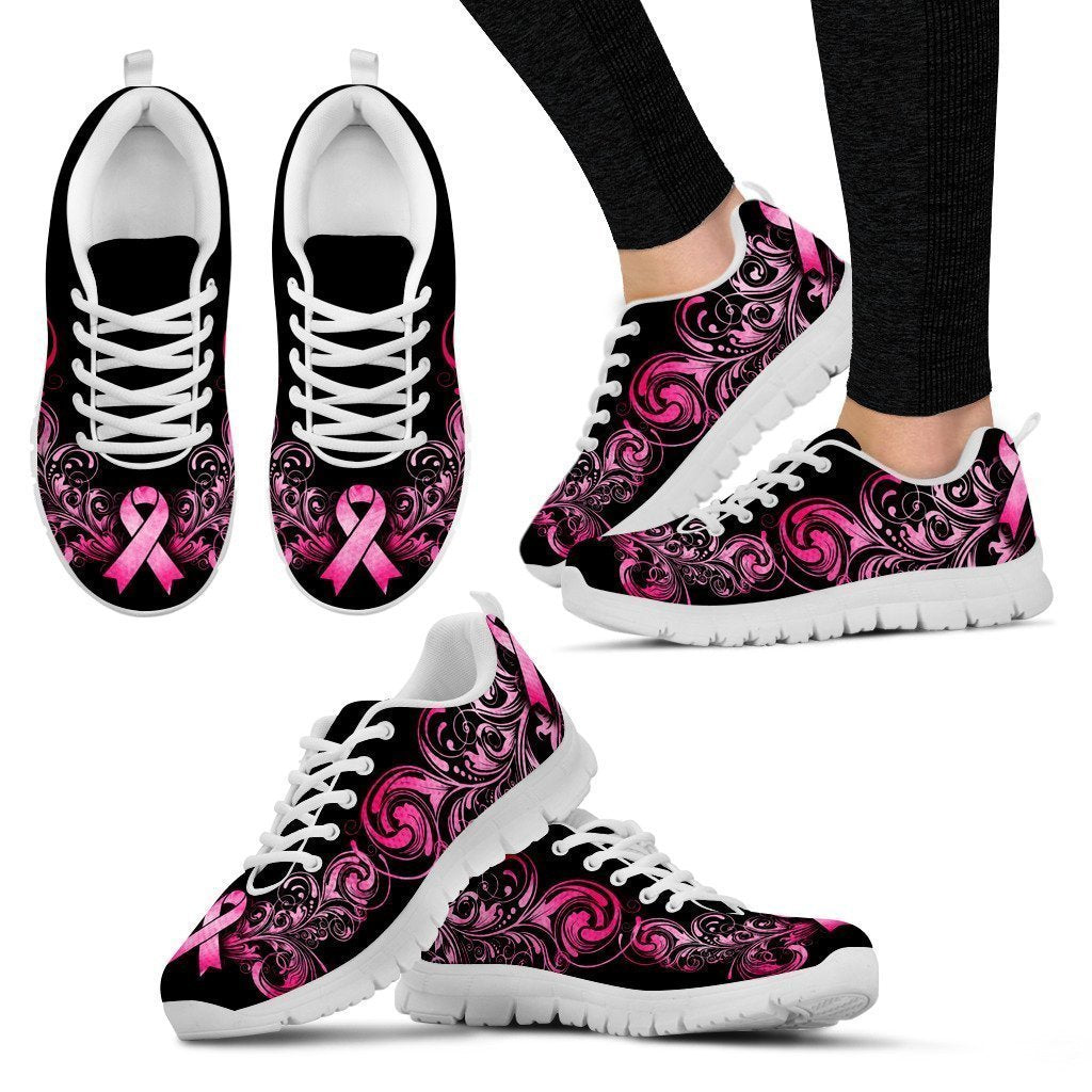 Breast Cancer Awareness Women's Sneakers-6teenth Worldโข-Women's Sneakers-US5 (EU35)-Vibe Cosyโข