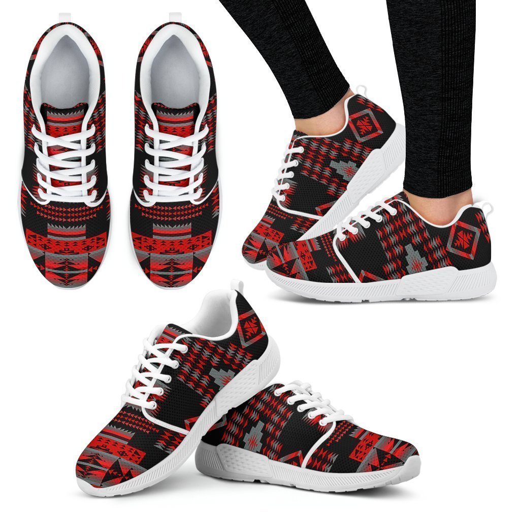 Seven Tribes Red Fire Sopo Women's Athletic Sneakers White Sole-6teenth Worldโข-Women's Athletic Sneakers-US5 (EU35)-Vibe Cosyโข