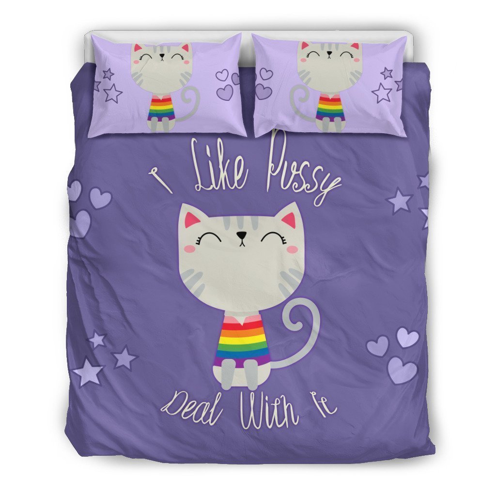 I Like Pussy Deal With It Bedding Set-6teenth Worldโข-Bedding Set-US Twin-Vibe Cosyโข