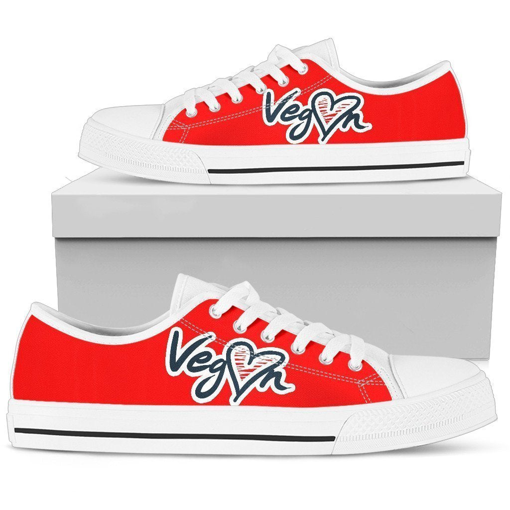 Vegan Heart Colored Women's Low Top Shoe-6teenth Worldโข-Women's Low Top Shoe-US5.5 (EU36)-Vibe Cosyโข