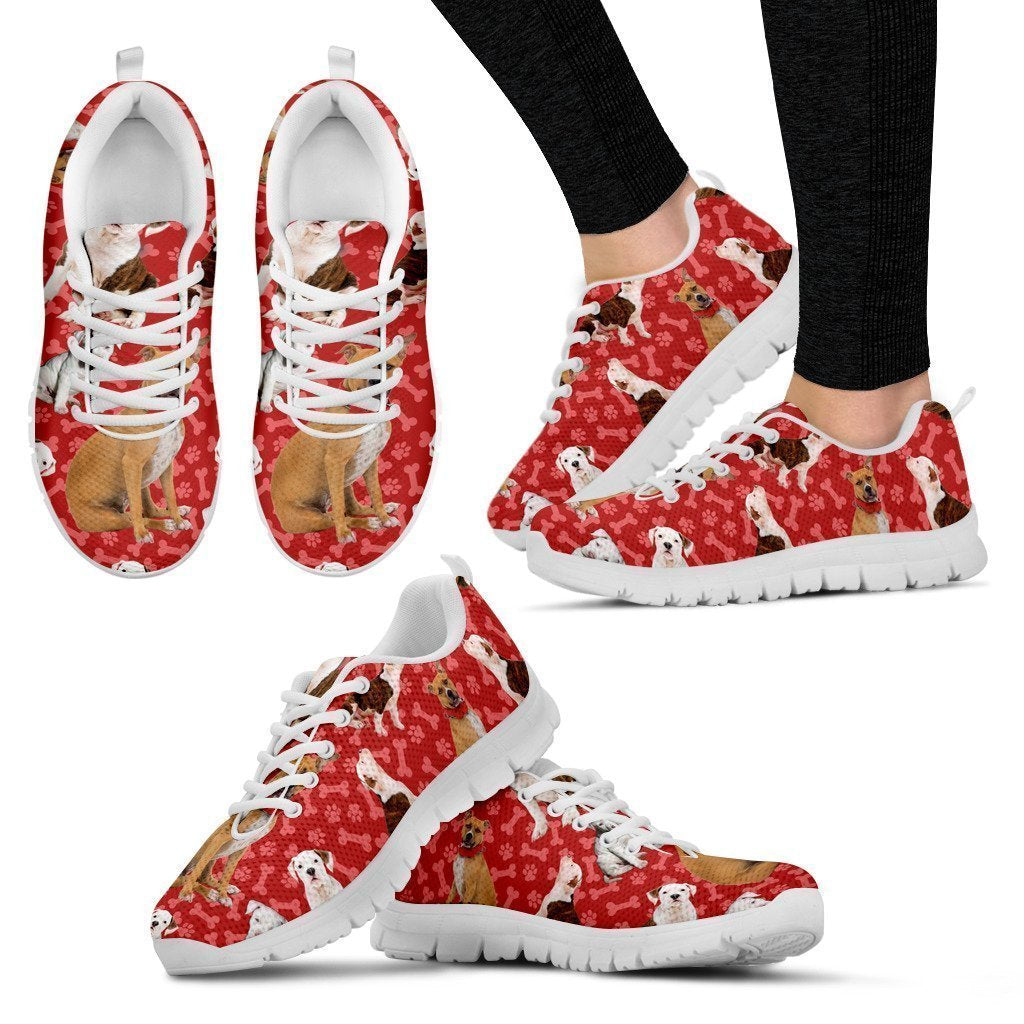 Pitbull Lovers Women's Sneakers.-6teenth Worldโข-Women's Sneakers-US5 (EU35)-Vibe Cosyโข