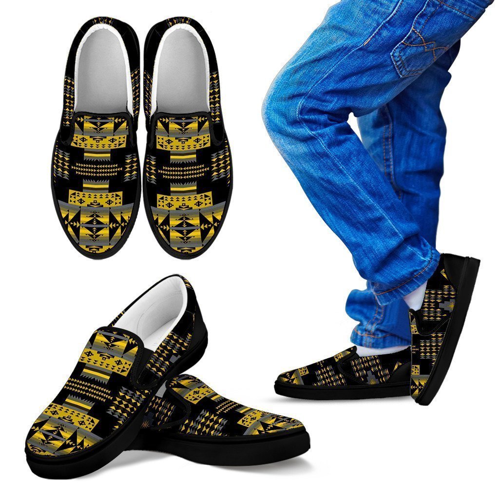 Seven Tribes Yellow Ocre Sopo Kid's Slip Ons-6teenth Worldโข-Kid's Slip Ons-11 CHILD (EU28)-Vibe Cosyโข