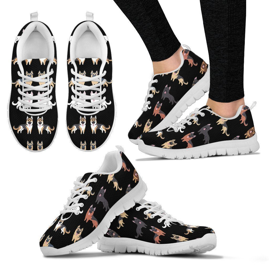 German Shepherd Women's Sneakers-6teenth Worldโข-Women's Sneakers-US5 (EU35)-Vibe Cosyโข