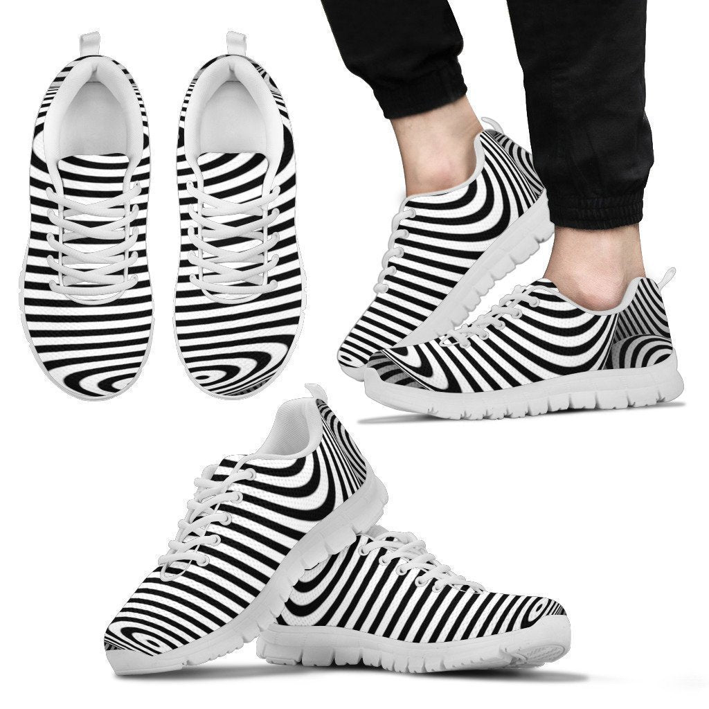 Black and white Men's Sneakers-6teenth Worldโข-Men's Sneakers-US5 (EU38)-Vibe Cosyโข