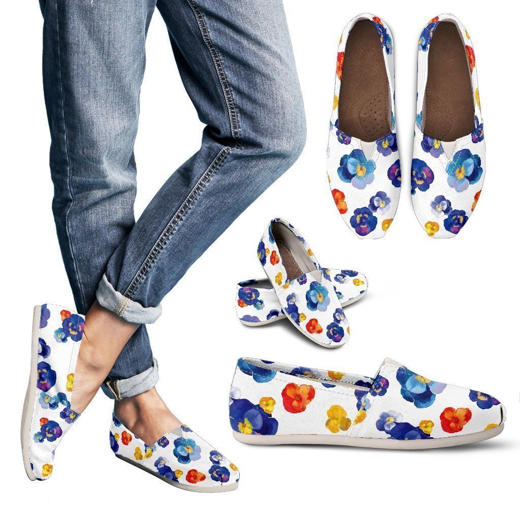 Pansy II Flower Women's Casual Shoes-6teenth Worldโข-Women's Casual Shoes-US6 (EU36)-Vibe Cosyโข