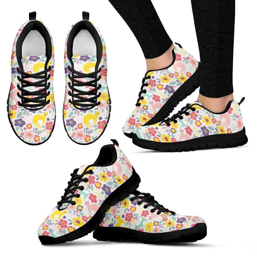 Flowers Women's Sneakers-6teenth Worldโข-Women's Sneakers-US5 (EU35)-Vibe Cosyโข
