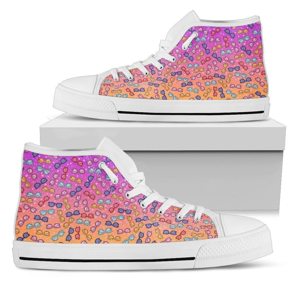 Eyeglass High Top Shoe-6teenth Worldโข-Women's High Top Shoe-US5.5 (EU36)-Vibe Cosyโข