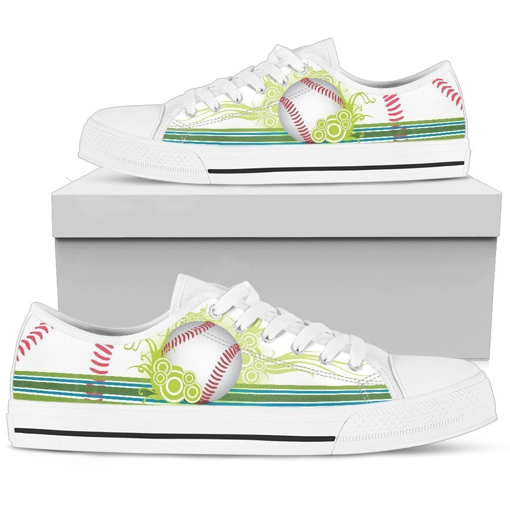 Baseball Women's Low Top Shoe-6teenth Worldโข-Women's Low Top Shoe-US5.5 (EU36)-Vibe Cosyโข
