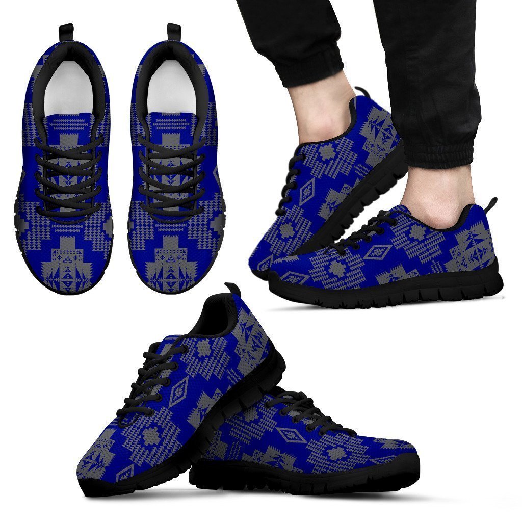 Seven Tribes Blue with Gray Sopo Men's Sneakers-6teenth Worldโข-Men's Sneakers-US5 (EU38)-Vibe Cosyโข