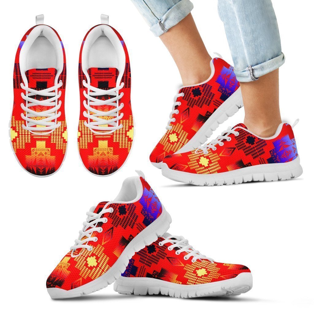 Seven Tribes Double Horizon Red Sopo Kid's Sneakers White Sole-6teenth Worldโข-Kid's Sneakers-11 CHILD (EU28)-Vibe Cosyโข