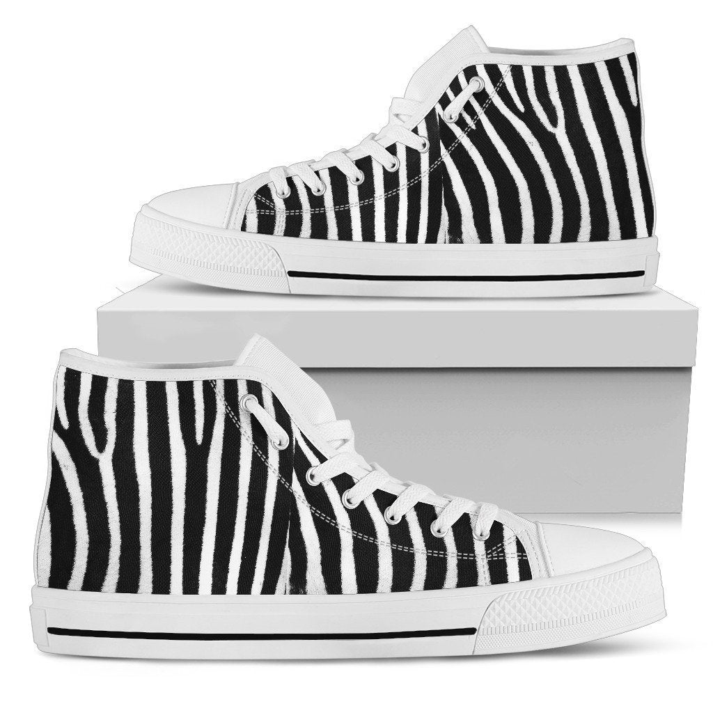Zebra Print High Top-6teenth Worldโข-Women's High Top Shoe-US5.5 (EU36)-Vibe Cosyโข
