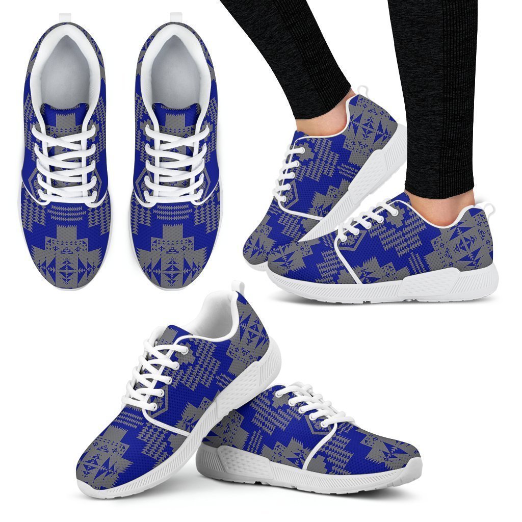Seven Tribes Blue with Gray Sopo Women's Athletic Sneakers White Sole-6teenth Worldโข-Women's Athletic Sneakers-US5 (EU35)-Vibe Cosyโข