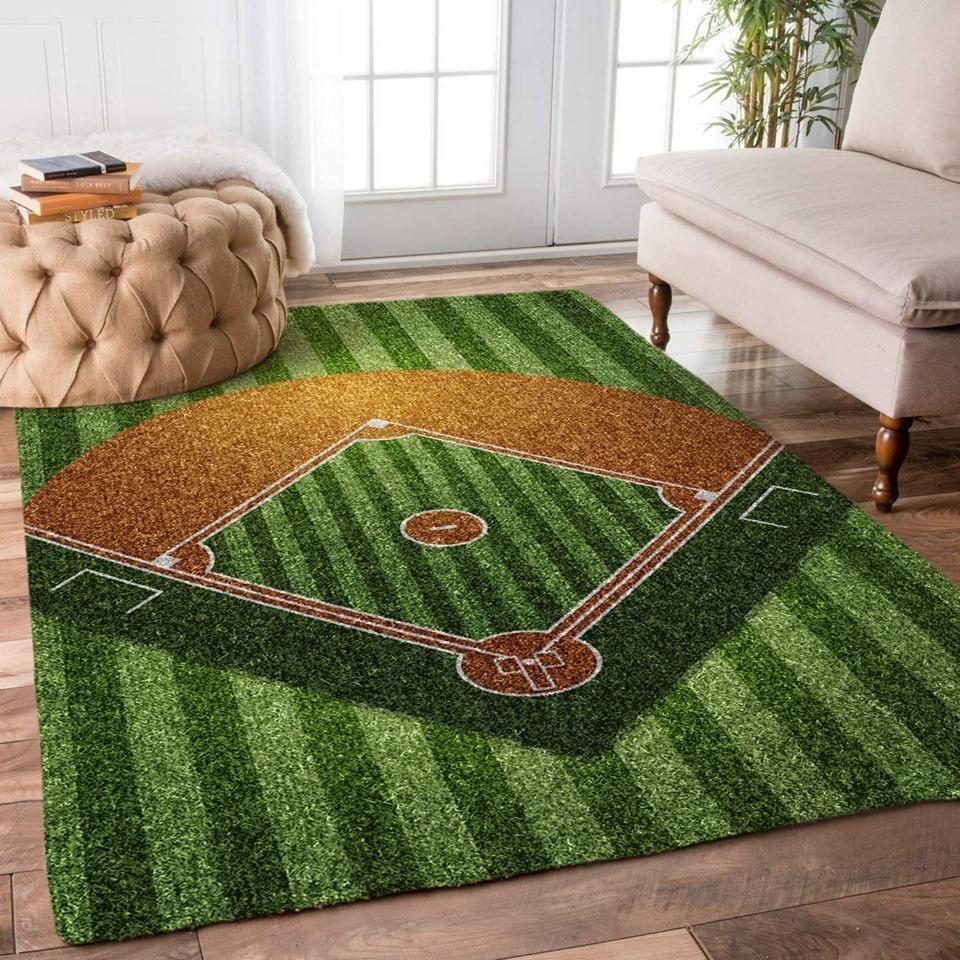 BASEBALL RUG- LIMITED EDITION-SPORTY PRINTS-Rug Small (3 X 5 FT)-Vibe Cosyโข