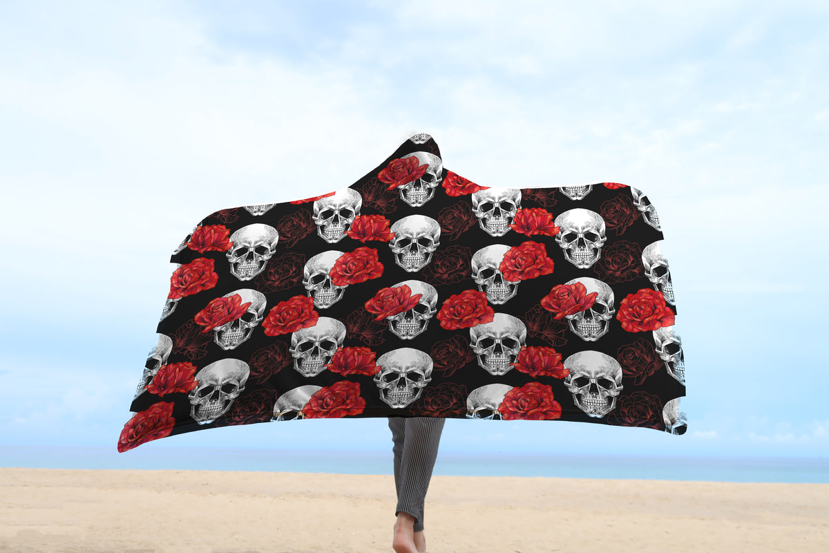Sugar Skull Hooded Blanket DA08152020
