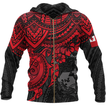 Tonga in My Heart Polynesian Tattoo Style 3D Printed Shirts TT0025-Apparel-TT-Zipped Hoodie-S-Vibe Cosy™