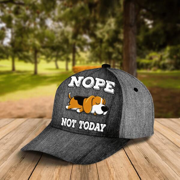 Nope Dog Not Today Personalized 3D Cap For Dog Lover