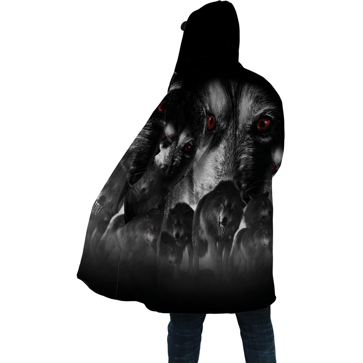 Wolf 3D All Over Printed Unisex Zip Cloak