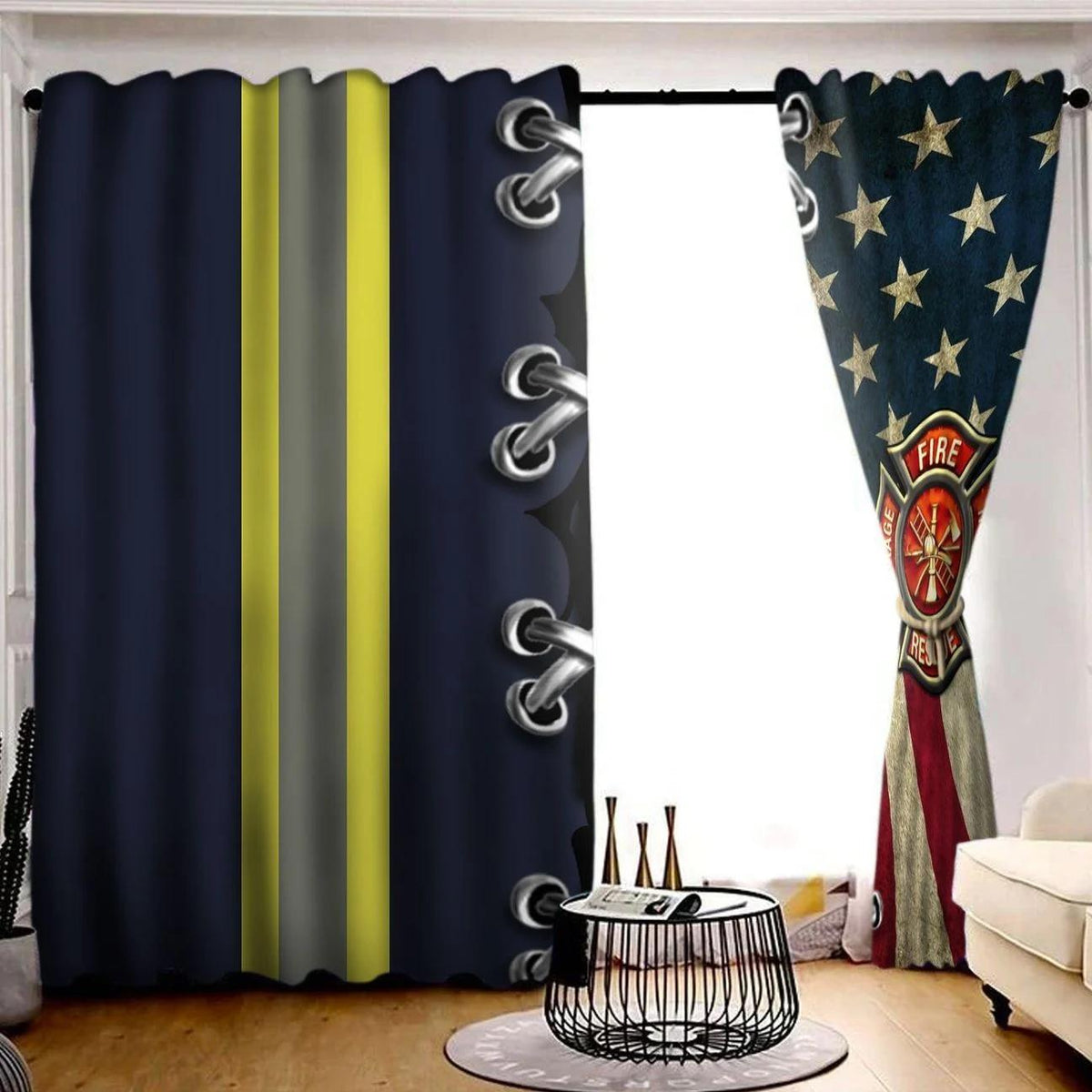 American Firefighter Blackout Thermal Grommet Window Curtains TQH200817