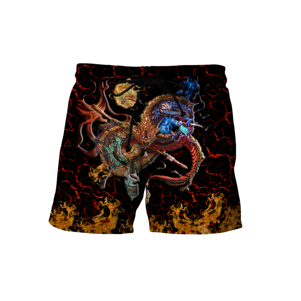Maui taniwha art new zealand 3d all over printed shirt and short for man and women-Apparel-PL8386-Shorts-S-Vibe Cosy™