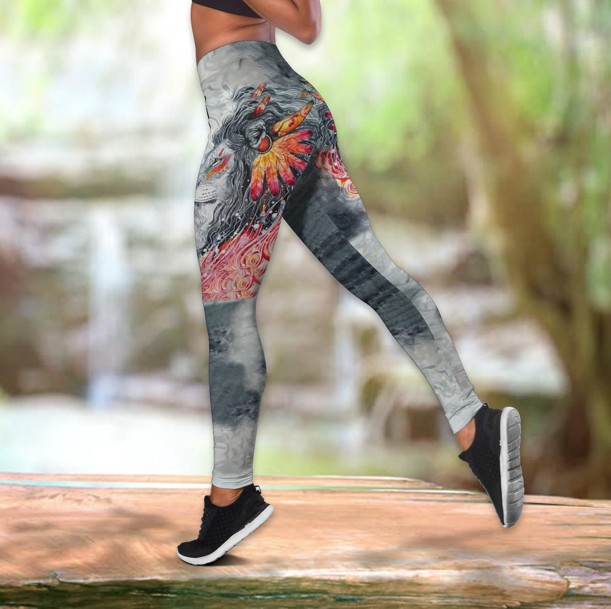 Lion Native Legging + Hollow tank combo for Women