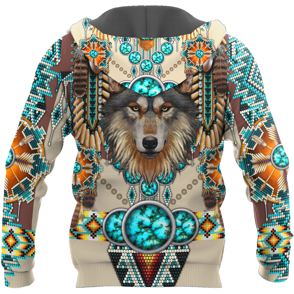 Premium Wolf Native American 3D All Over Printed Unisex Shirts