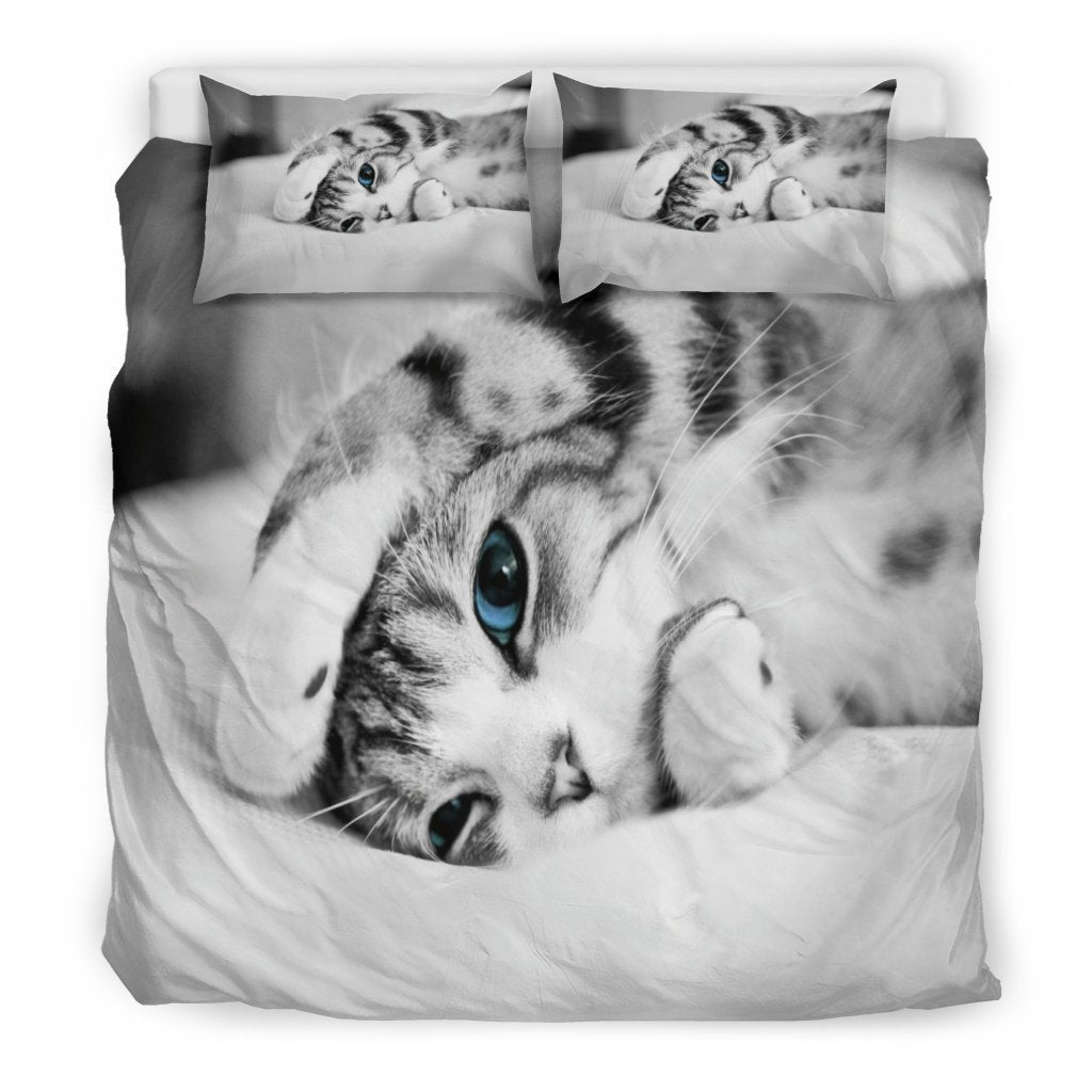 Simply Cat Lovers Doona Bedding 3 Piece Set-6teenth Worldโข-Bedding Set-King-Vibe Cosyโข