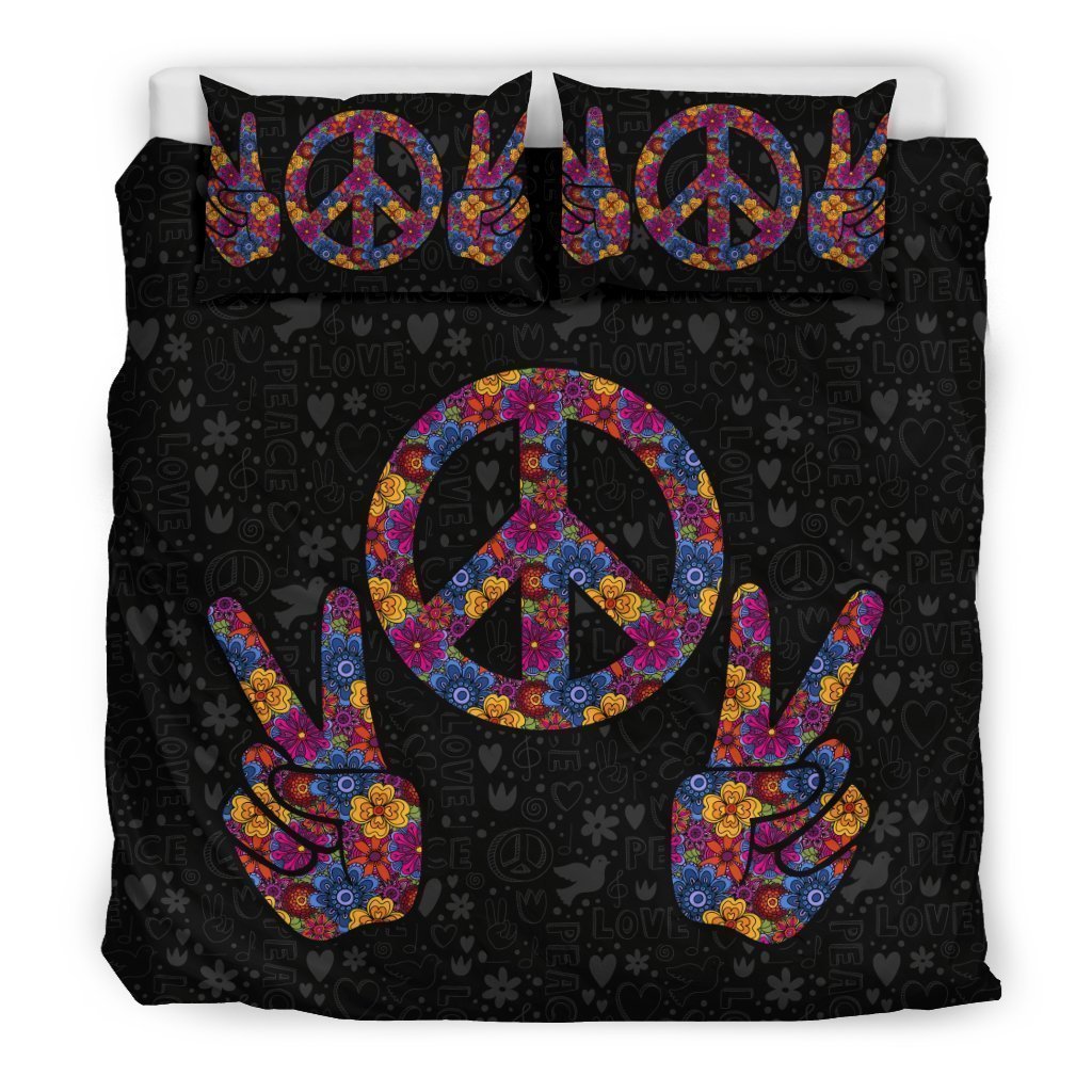 Peace Bedding Set-6teenth Worldโข-Bedding Set-King-Vibe Cosyโข