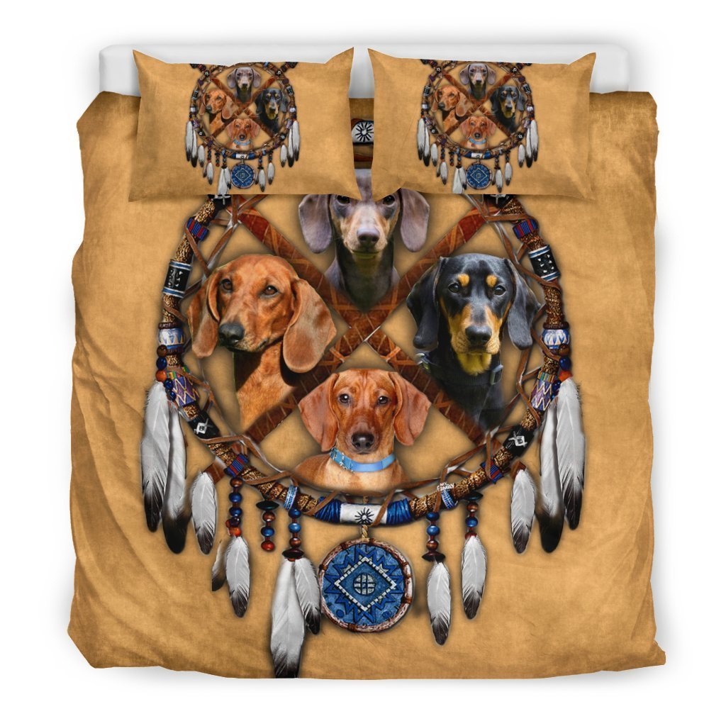 DACHSHUND BEDDING SET-6teenth Worldโข-Bedding Set-King-Vibe Cosyโข
