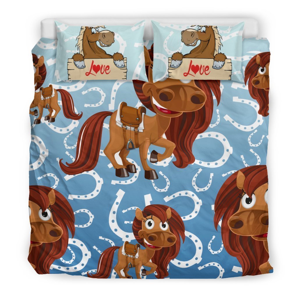 Horse Love Bedding Set-6teenth Worldโข-Bedding Set-King-Vibe Cosyโข