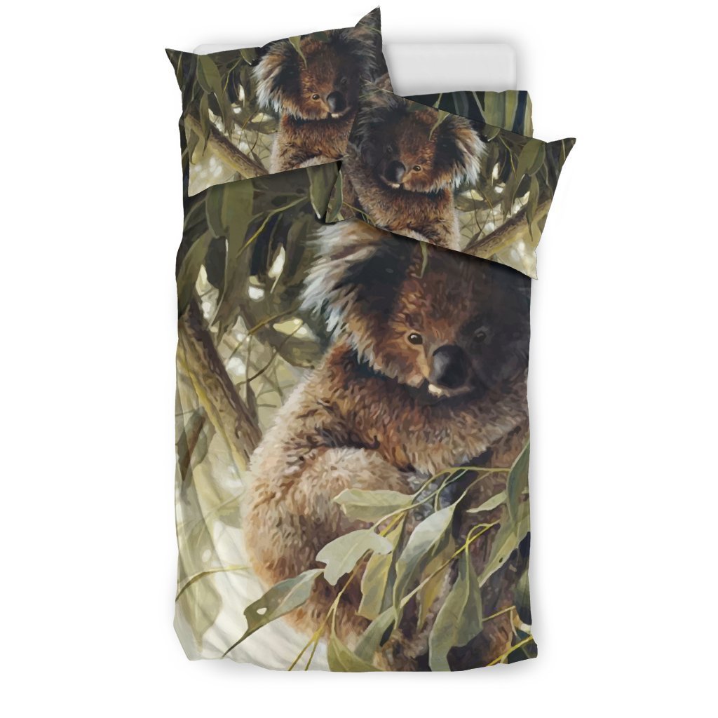Australia Koala Duvet Cover k7-BEDDING SETS-HP Arts-Bedding Set - Beige - Australia Koala Duvet Cover K2 1-Twin-Vibe Cosy™