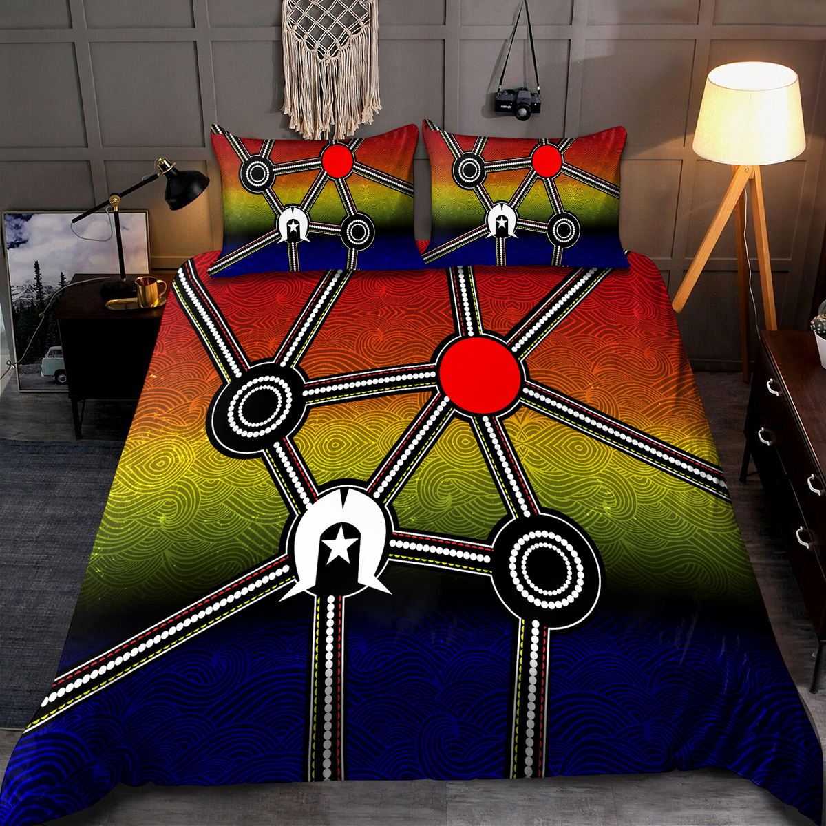 Aboriginal heal the sun and spirit 3D print Bedding set