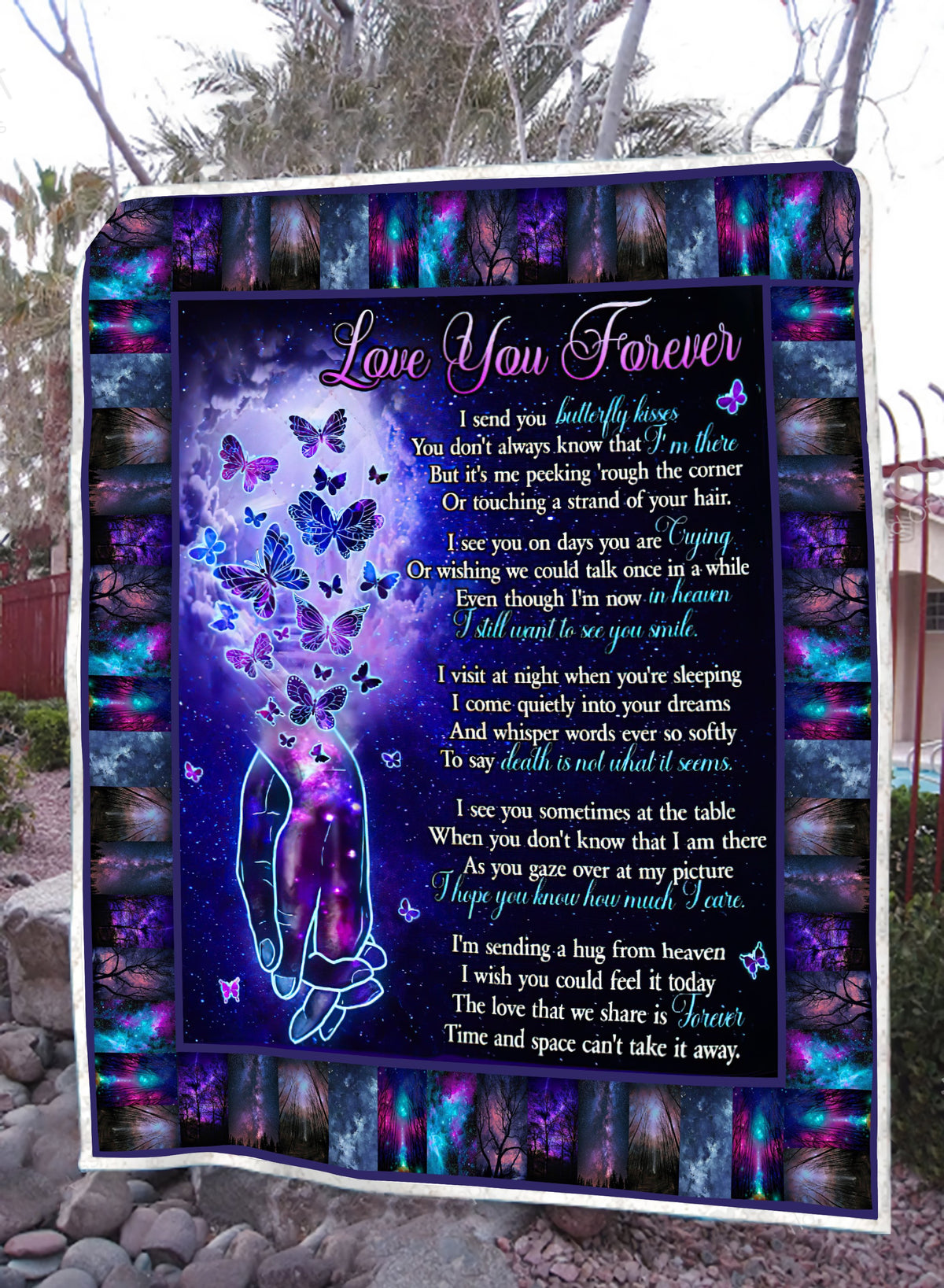 Love You Forever Butterfly 3D All Over Printed Blanket