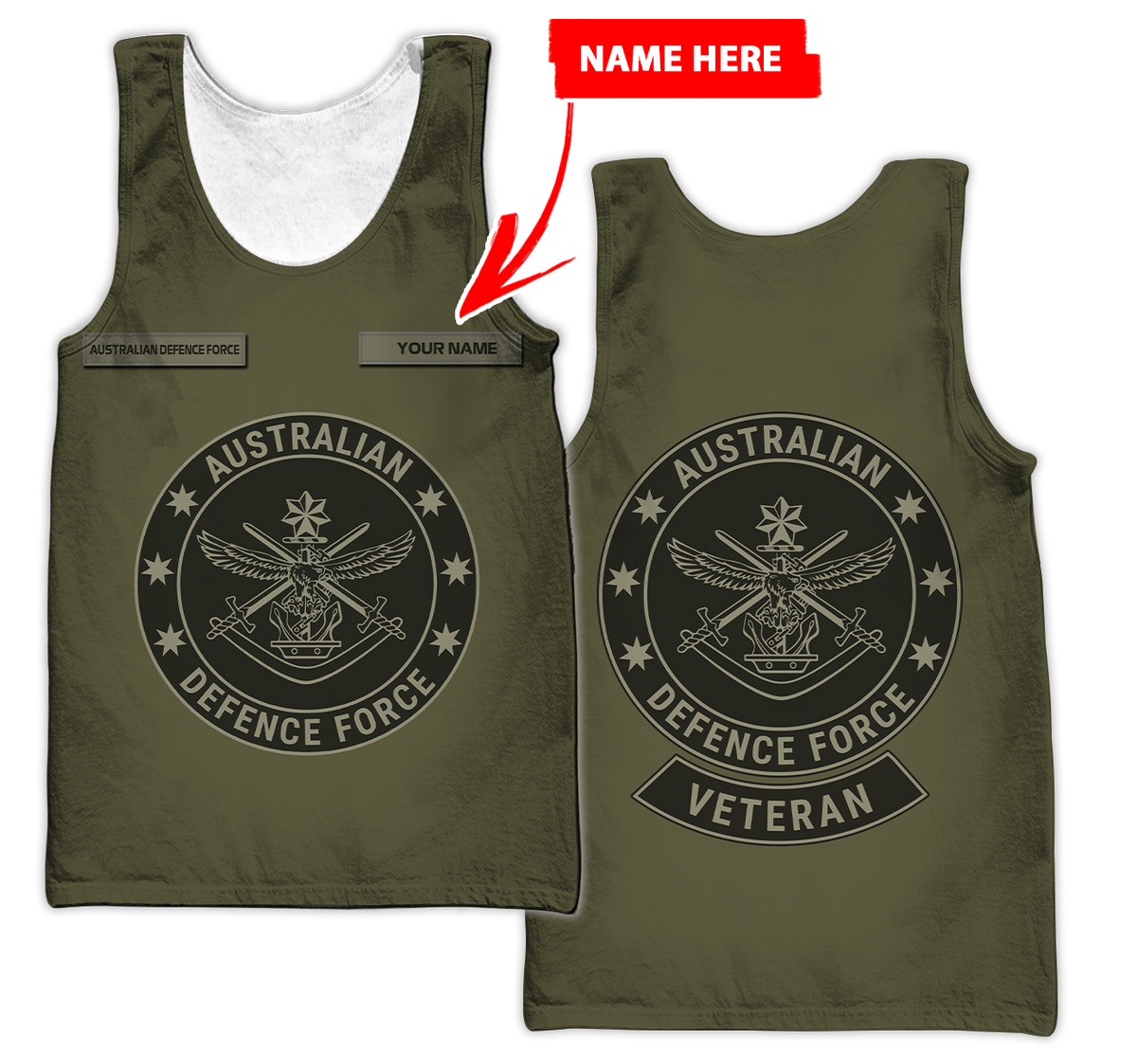 Personalized Australian Defence Force ADF Veteran 3D All Over Printed Unisex Hoodie