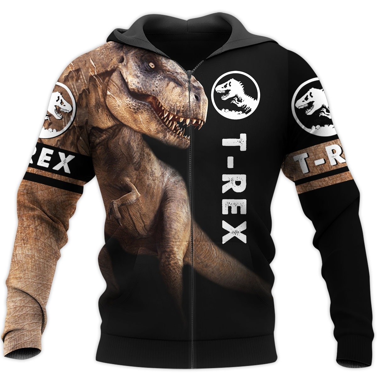 Love Dinosaur 3D All Over Printed Shirts For Men and Women-Apparel-TT-Zipped Hoodie-S-Vibe Cosy™