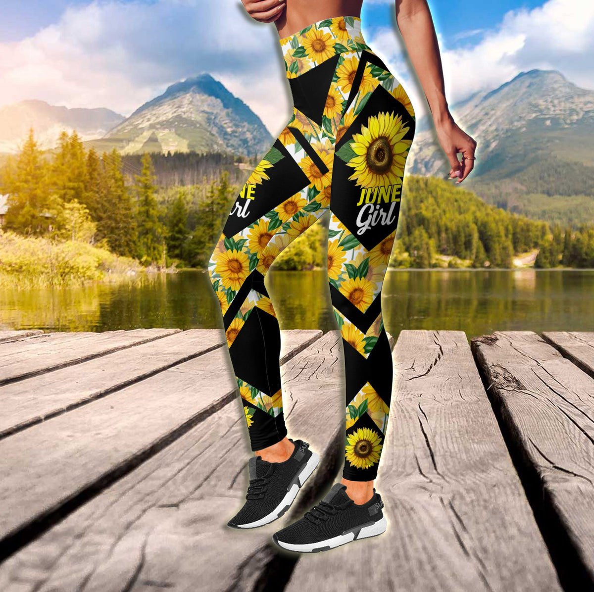 June Girl Sunflower Combo (Legging+Tank) TR1405206S-Apparel-Huyencass-S-No Tank-Vibe Cosy™