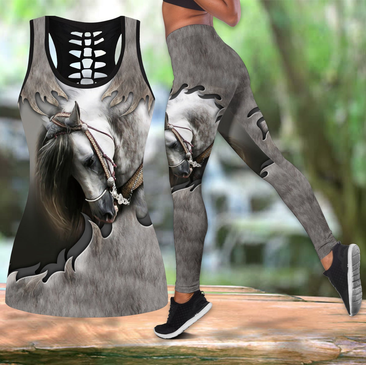 Love Horse Combo Tank + Legging Pi210403-Apparel-MP-S-S-Vibe Cosy™