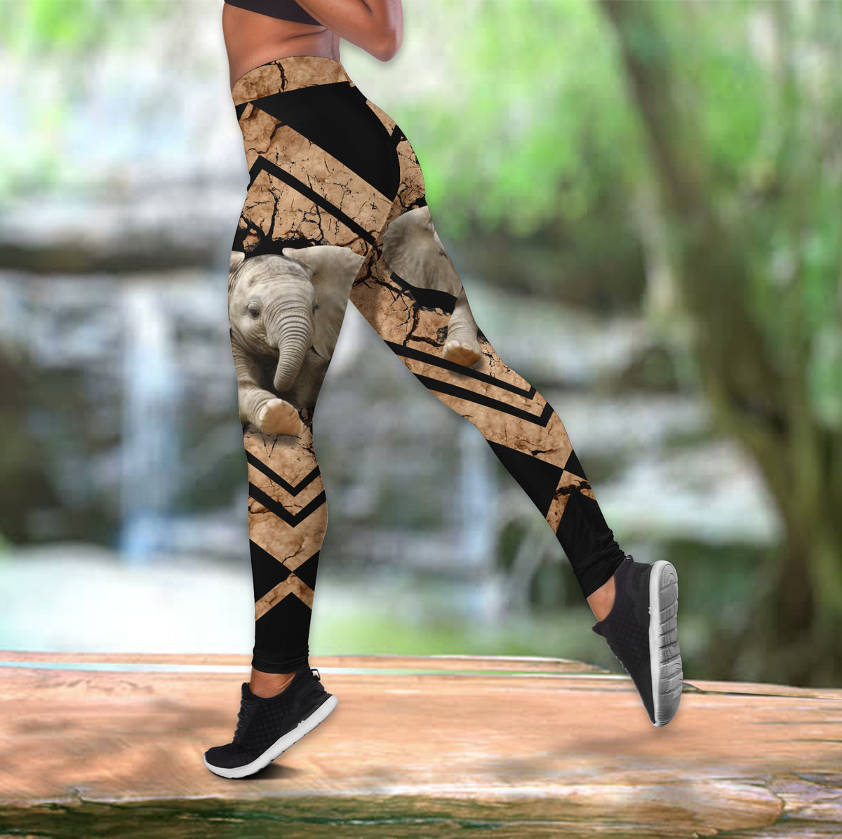 Elephant leggings + hollow tank combo HG71506S2-Apparel-HG-S-No tank-Vibe Cosy™