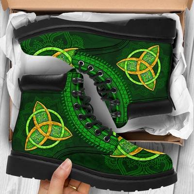 Irish Saint Patrick's Day Shamrock All Season Boots NM030307-Apparel-NM-US5 (EU38)-MEN'S ALL SEASON BOOTS-Vibe Cosyβ’