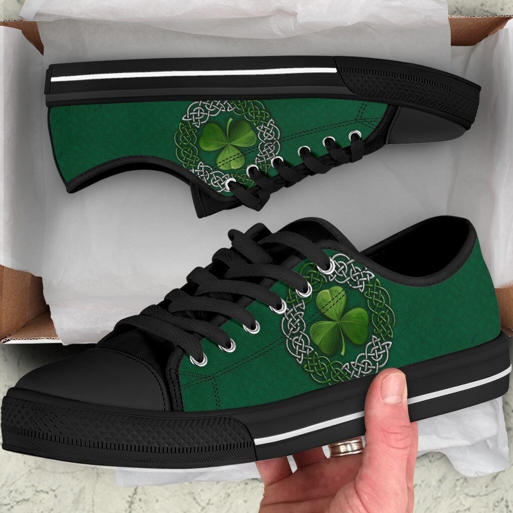 Irish Saint Patrick's Day Shamrock Low Top Shoes NM030308-Apparel-NM-US5 (EU35)-Vibe Cosyβ’