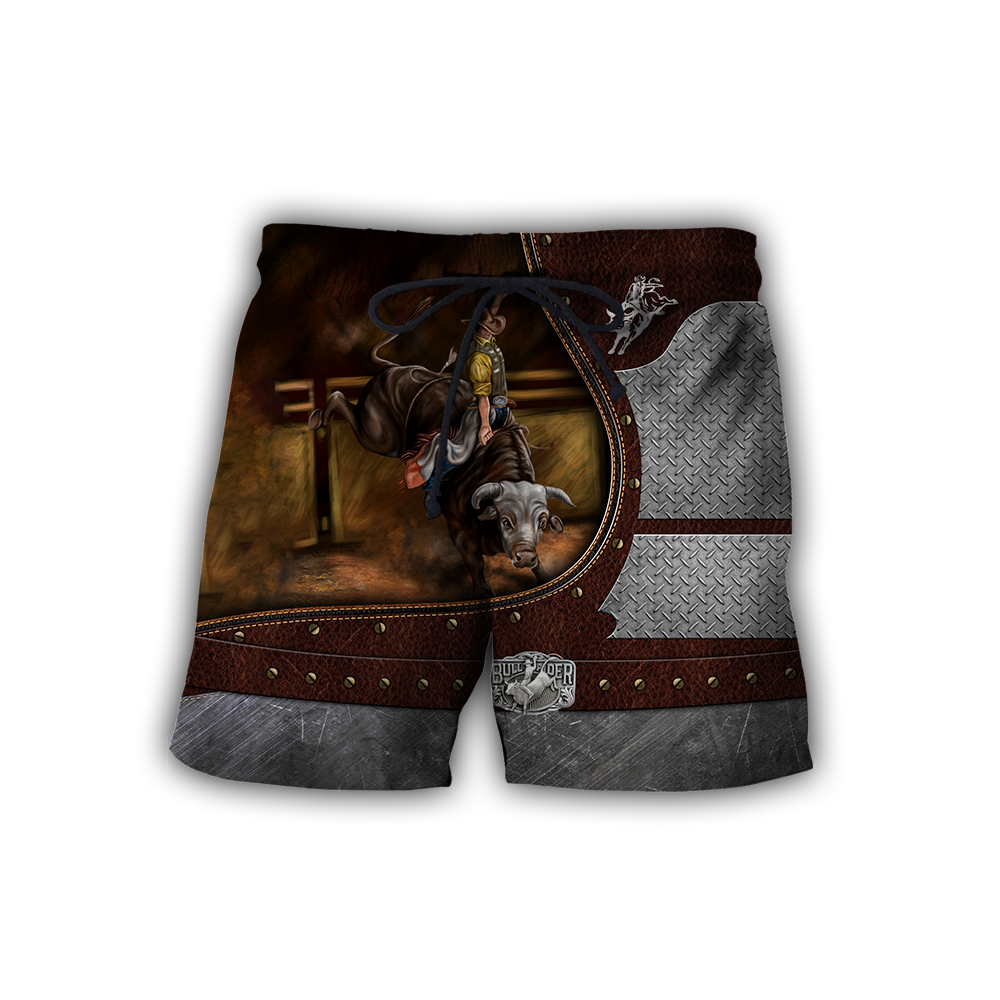 Personalized Name Bull Riding 3D All Over Printed Unisex Shirts Brown Ver