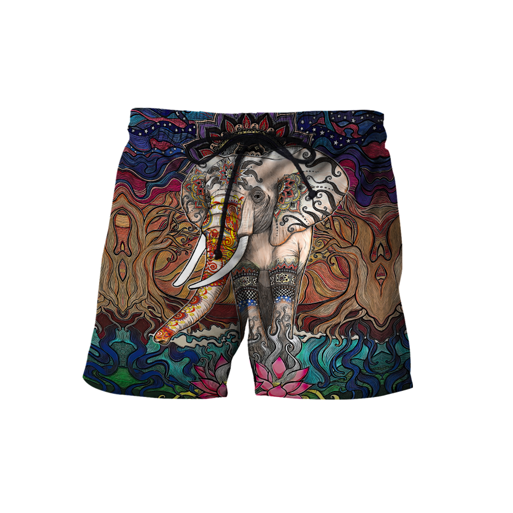 Mandala 3D All Over Printed Unisex Shirts Mandala Elephant