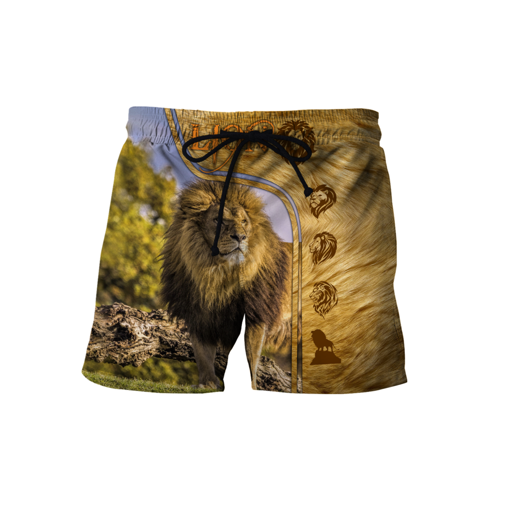 Lion in Wildlife Over Printed Hoodie