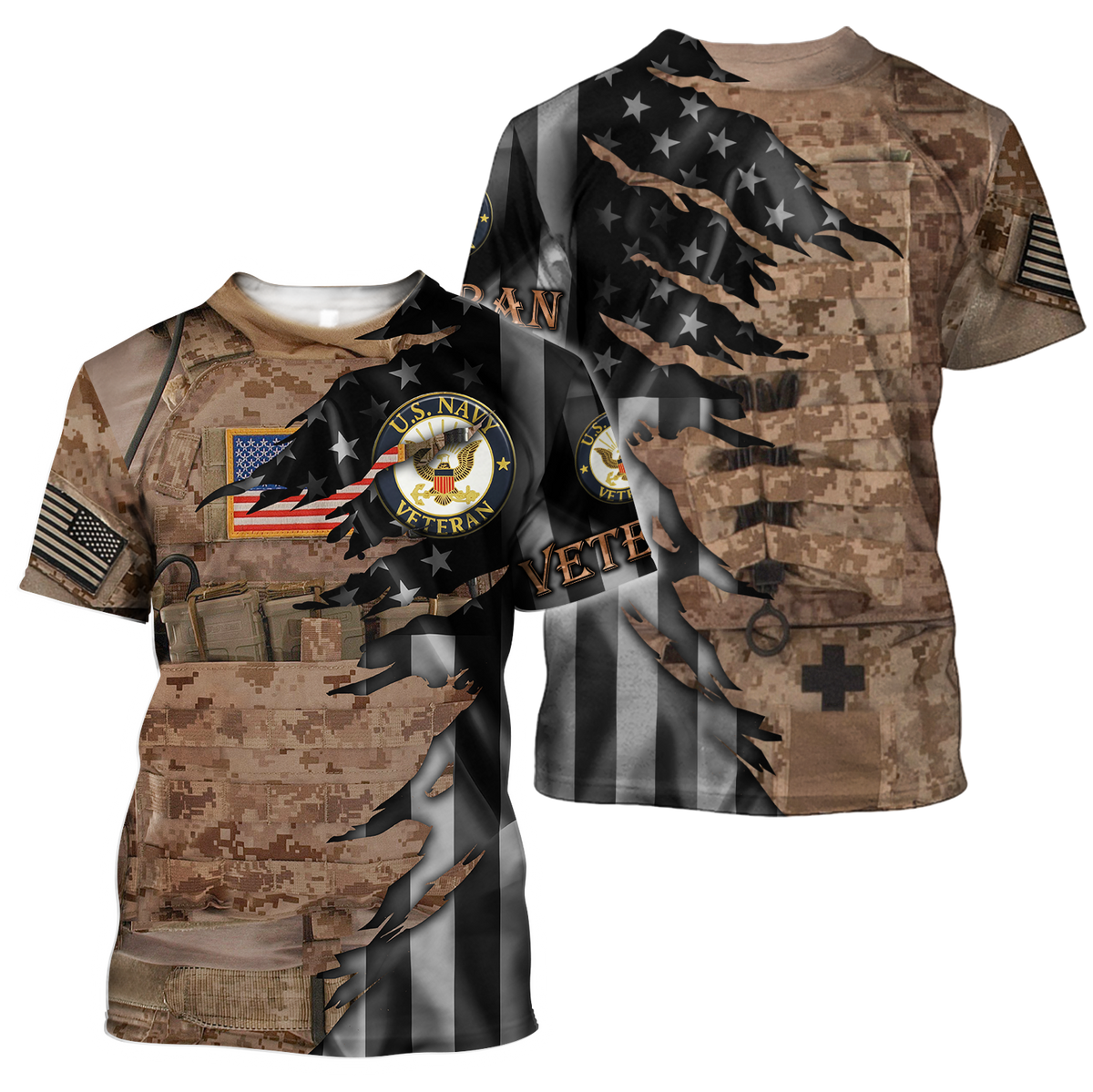 Proud to be US Navy Seal Veteran 3D All Over Printed Shirts For Men and Women HAC210802