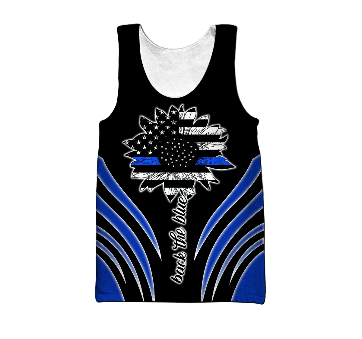Back the blue 3d hoodie shirt for men and women HAC180608S-Apparel-HG-Men's tank top-S-Vibe Cosy™